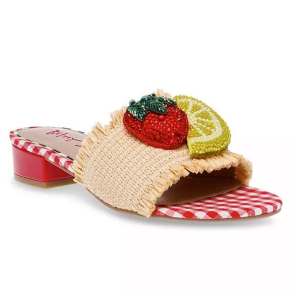 Betsey Johnson Lindyy Fruit Slide Sandals Summer Size 9.5 NEW - Picture 13 of 13